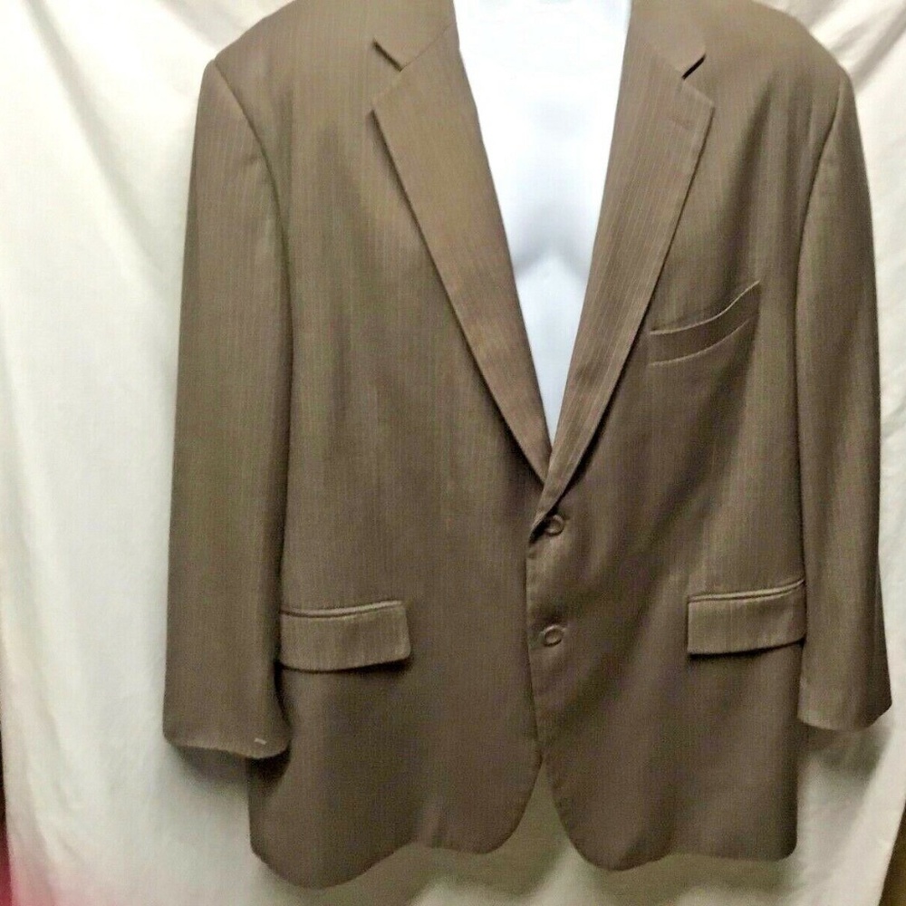 Caravelli Lt Brown Pinstripe Mens Jacket Made In I